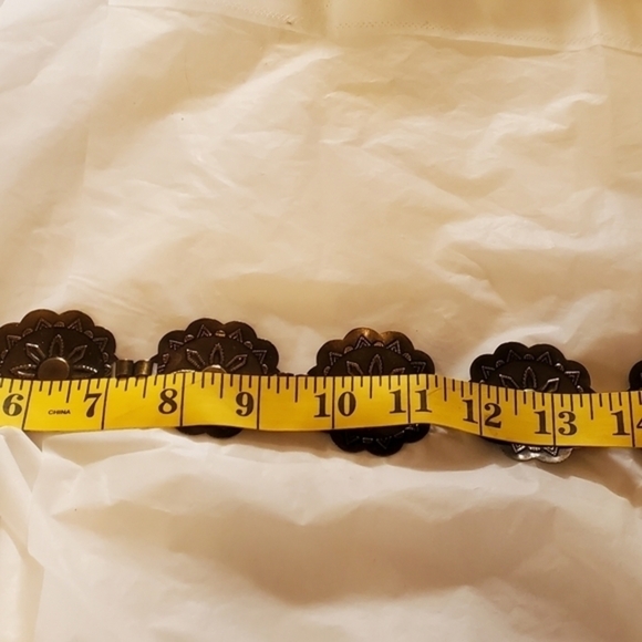 Vintage Faux Turquoise Conch belt M - Picture 7 of 9